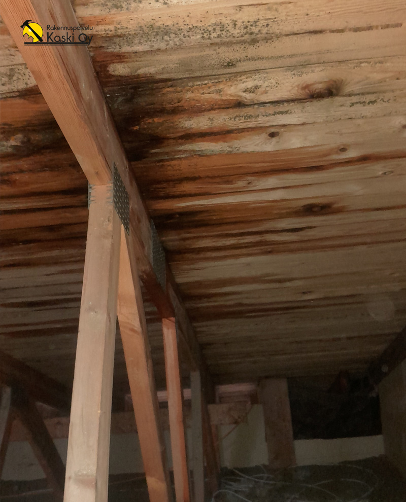 vesivahinko korjaukset kattojen tarkistukset rakennuspalvelu kaski oy